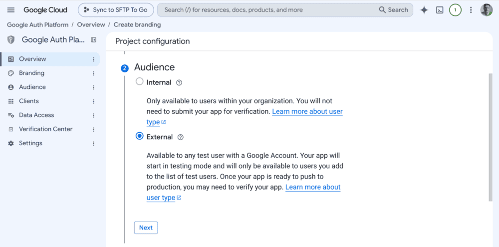 Rclone configuration for Google Drive and SFTP synchronization