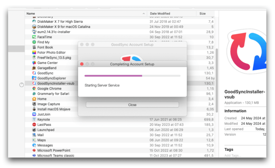 real-time mac to sftp sync