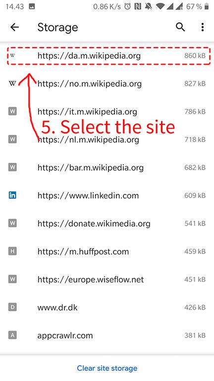 chrome delete browser history individual sites