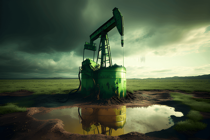 Oil well turning green
