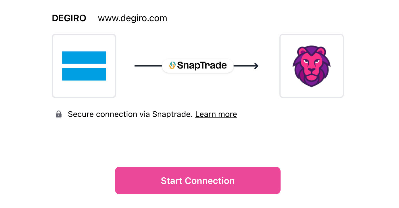Broker Connection Degiro and PinkLion