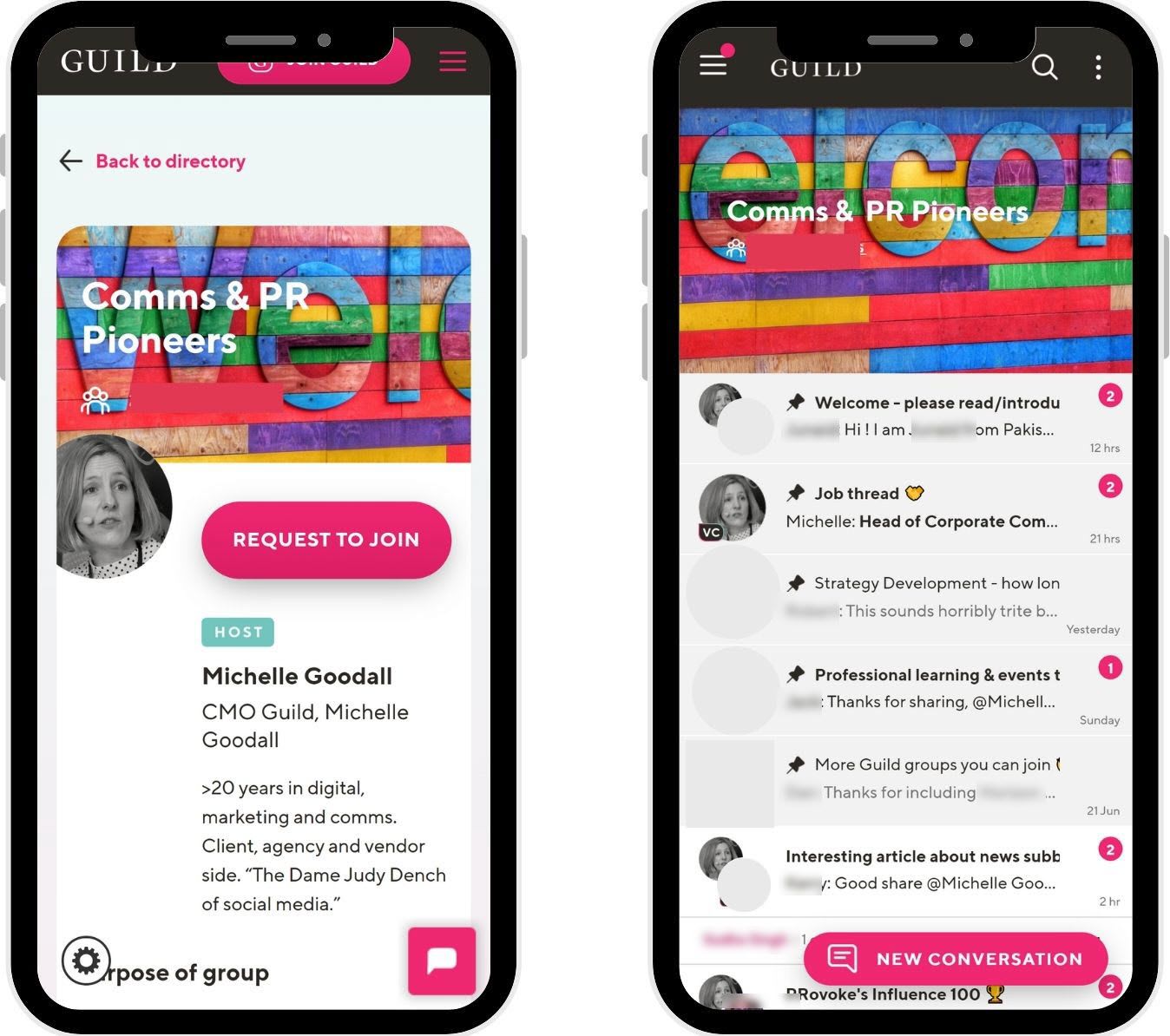 The Comms & PR Pioneers is a successful professional community on Guild