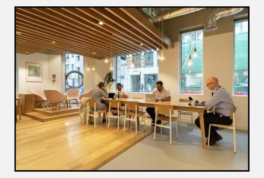 Spaces Moorgate, one of its 24 coworking spaces across London (image from Spaces)