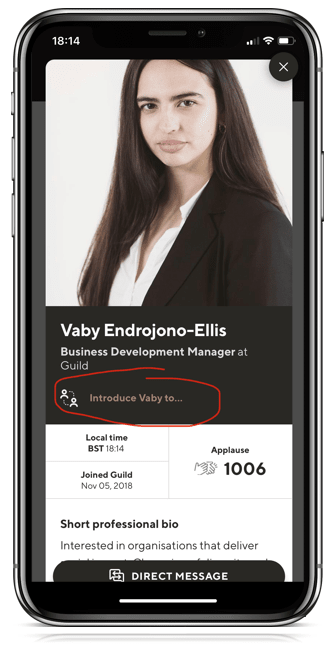 The 'Introduce' feature on Guild