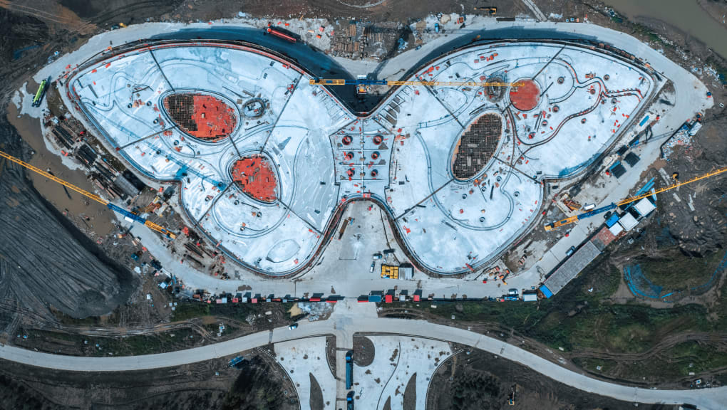 Aerial view of the Century Pavilion
