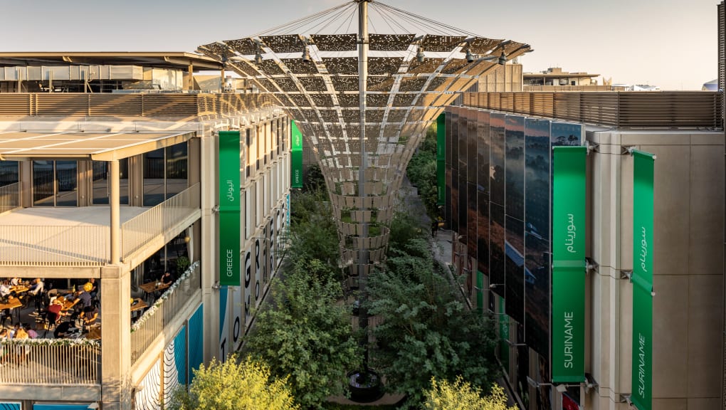 Exterior view of the Expo 2020 Dubai