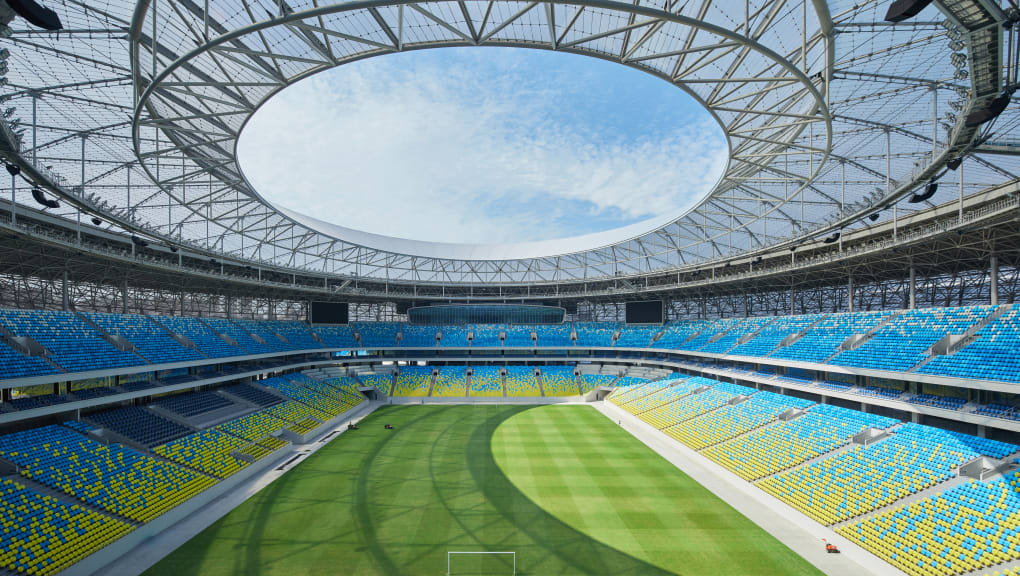 View inside Chengdu Phoenix Mountain Football Stadium