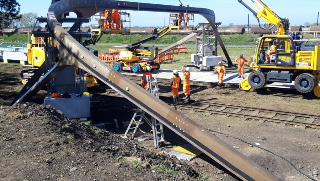 Construction site image of Network Rail FLOW Bridge
