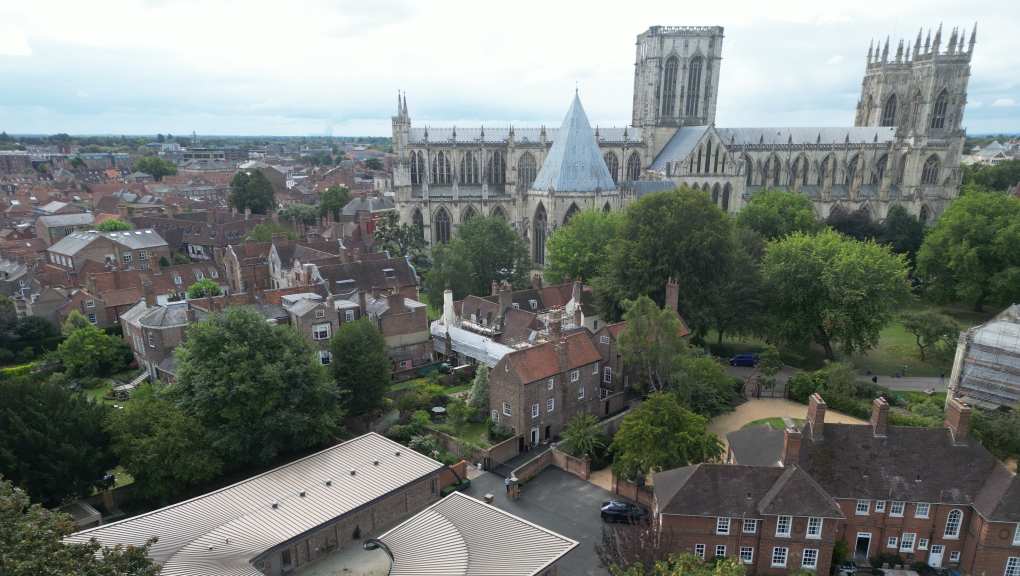 Aerial view over the Heritage Quad. Copyright: The Chapter of York, 2026.