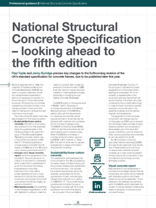 National Structural Concrete Specification – looking ahead to the fifth edition