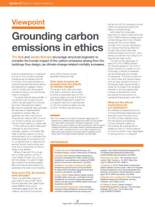 Viewpoint: Grounding carbon emissions in ethics