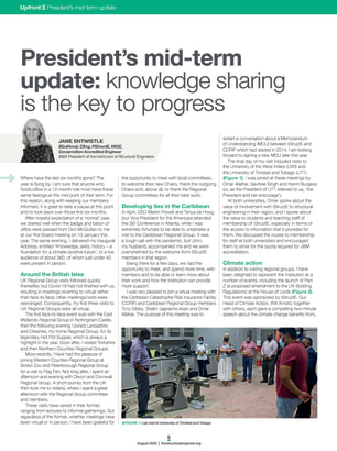 President's mid-term update: knowledge sharing is the key to progress