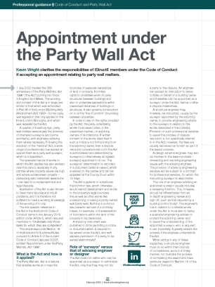 Appointment under the Party Wall Act