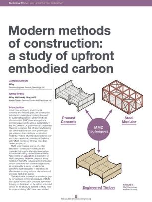 Modern methods of construction: a study of upfront embodied carbon