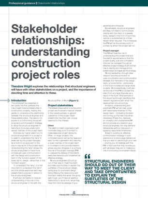 Stakeholder relationships: understanding construction project roles