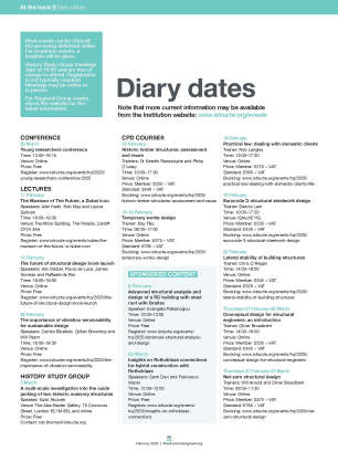 Diary dates (February 2025)