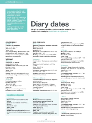 Diary dates (January 2023)