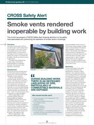 CROSS Safety Report: Smoke vents rendered inoperable by building work