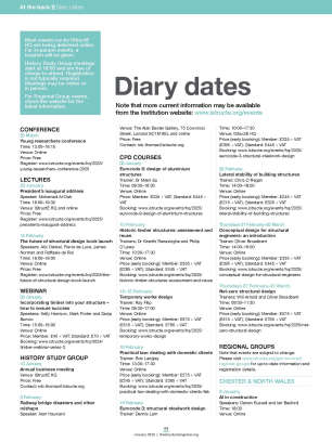 Diary dates (January 2025)