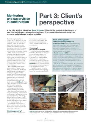 Monitoring and supervision in construction. Part 3: Client's perspective