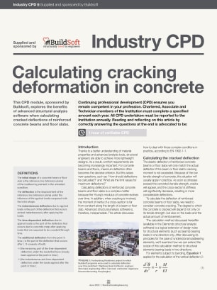 Industry CPD: Calculating cracking deformation in concrete