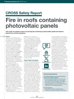 CROSS Safety Report: Fire in roofs containing photovoltaic panels