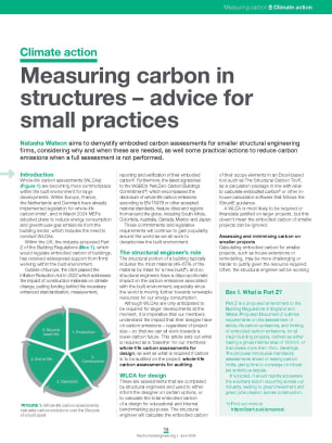 Measuring carbon in structures – advice for small practices
