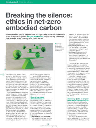 Breaking the silence: ethics in net-zero embodied carbon