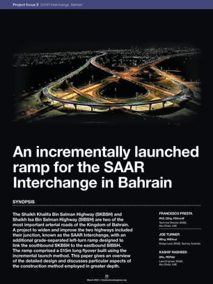 An incrementally launched ramp for the SAAR Interchange in Bahrain