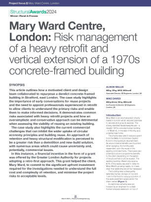 Mary Ward Centre, London: Risk management of a heavy retrofit and vertical extension of a 1970s concrete-framed building