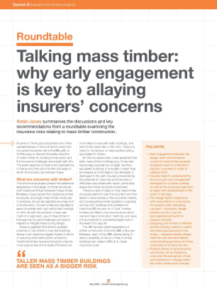 Roundtable: Talking mass timber: why early engagement is key to allaying insurers' concerns