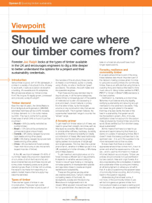 Viewpoint: Should we care where our timber comes from?
