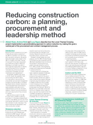 Reducing construction carbon: a planning, procurement and leadership method