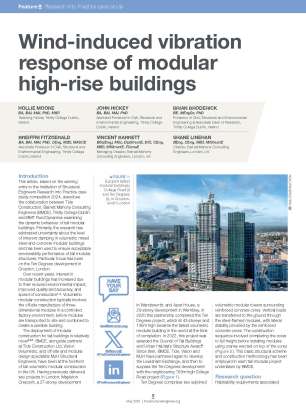 Wind-induced vibration response of modular high-rise buildings