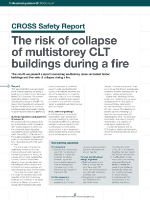 CROSS Safety Report: The risk of collapse of multistorey CLT buildings during a fire