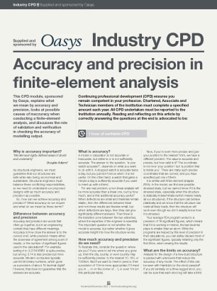 Industry CPD: Accuracy and precision in finite-element analysis
