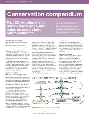 Conservation compendium. Part 20: Another life in ruins – knowledge that helps us understand our monuments