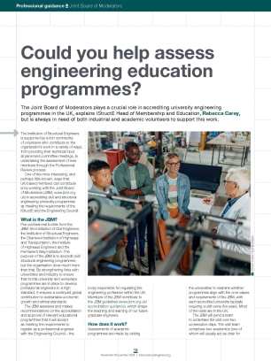 Could you help assess engineering education programmes?