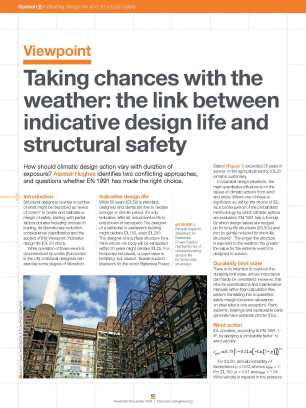 Viewpoint: Taking chances with the weather: the link between indicative design life and structural safety