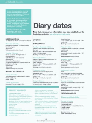 Diary dates (October 2019)