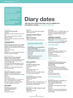 Diary dates (October 2022)