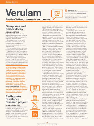 Verulam (readers' letters – September 2024)