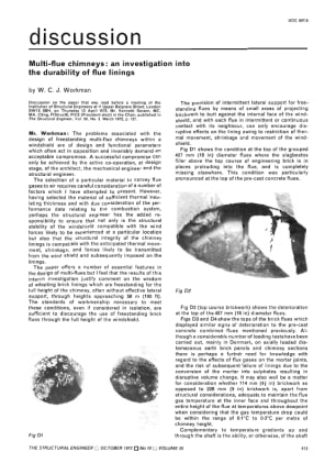 Discussion  Multi-flue Chimneys:an Investigation into the Durability of Flue Linings by W.C.J. Workm