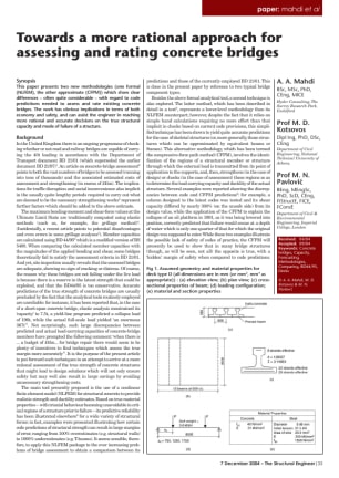Towards a more rational approach for assessing and rating concrete bridges