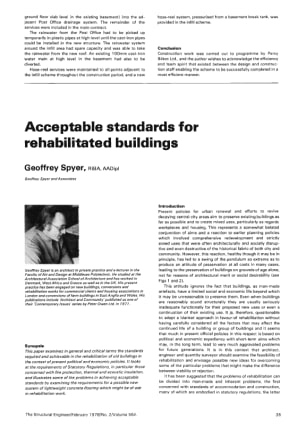 Acceptable Standards for Rehabilitated Buildings