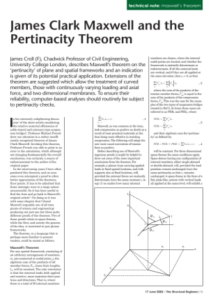 James Clark Maxwell and the Pertinacity Theorem