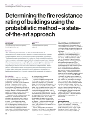 Determining the fire resistance rating of buildings using the probabilistic method – a state-of-the-art approach