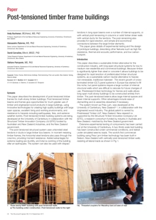 Post-tensioned timber frame buildings