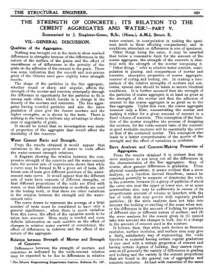 The Strength of Concrete; Its Relation to the Cement Aggregates and Water - Part V