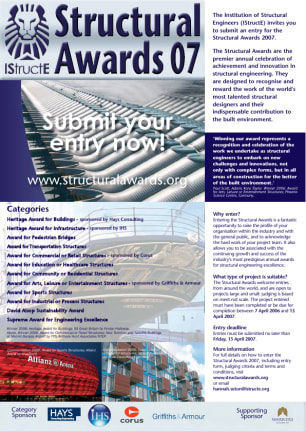 Structural Awards 2007 Entry Flyer